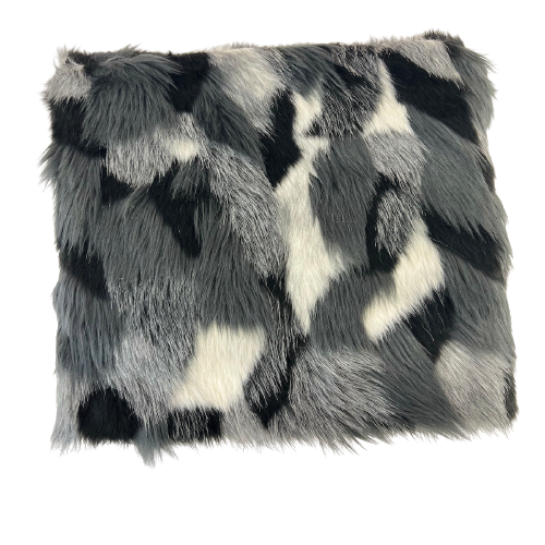Faux Fur Fabric Multicolor Patchwork 60" Wide