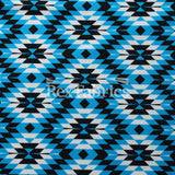 Krystal Nylon Spandex Fabric - 4-Way Stretch, Geometric Diamond Print, Midnight Gypsy/Black Turquoise/Raspberry Black, 58/60" Width (1 Yard)