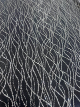 Silver Glitter Lace on Mesh