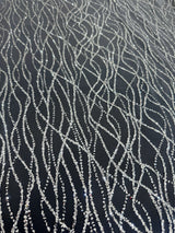 Silver Glitter Lace on Mesh