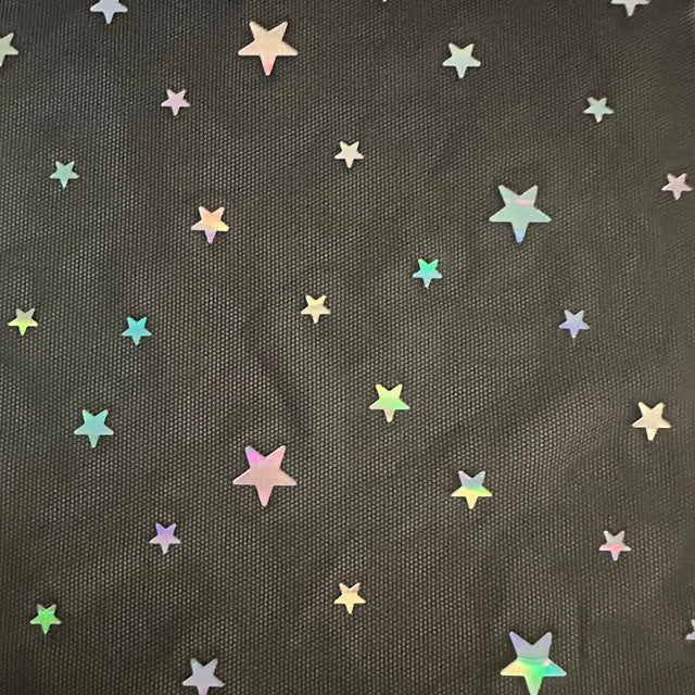 Mesh Fabric 4-Way Stretch Egyptian Stars