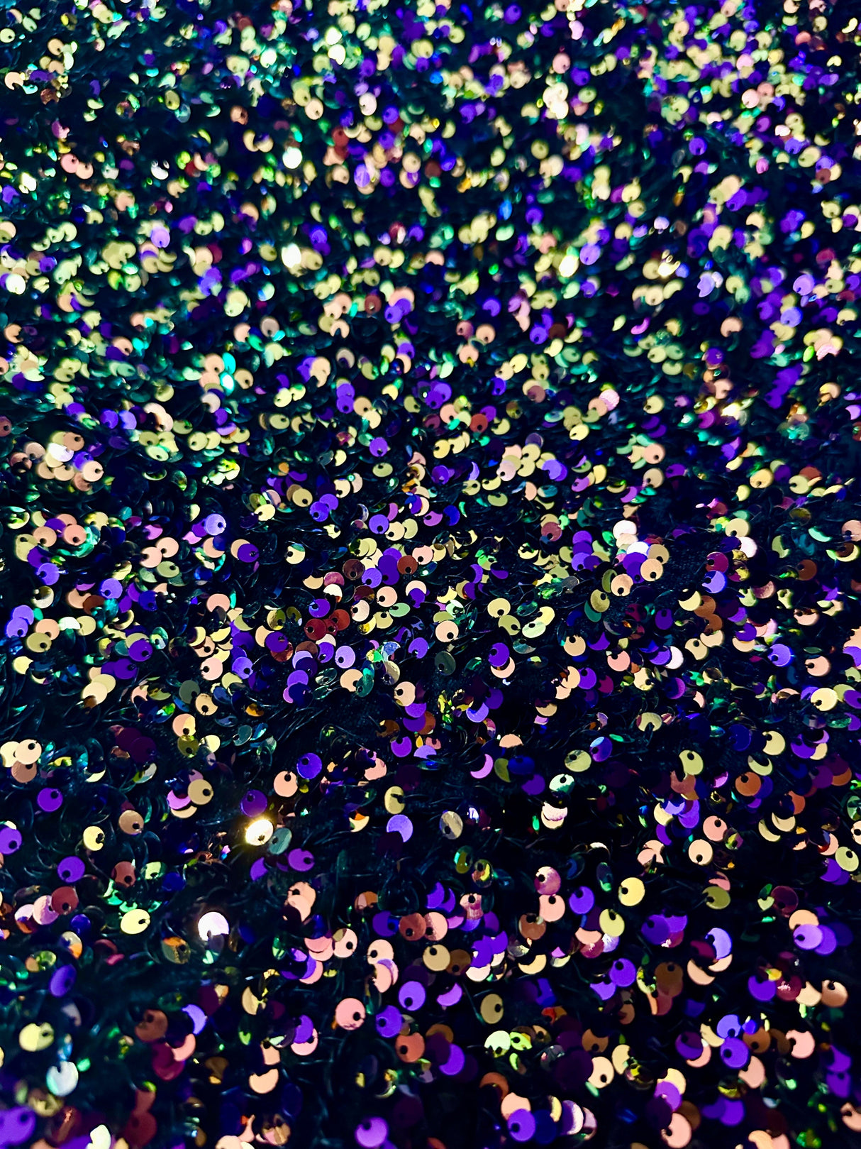 Sequin Velvet in Iridescent Purple