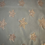 Power Mesh Starfish Sequin Fabric Ivory Gold 56"