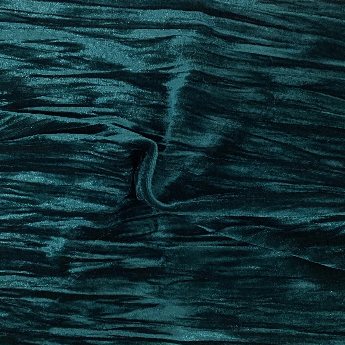 Crinkle Stretch Velvet Fabric - Navy Blue, Emerald Green, Gray, Rust Orange, Maroon Red, Purple, 54" Width (1 Yard)