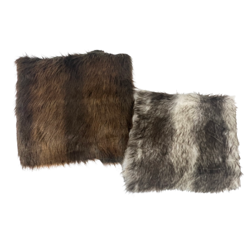 Faux Fur Fabric Striped Long Pile