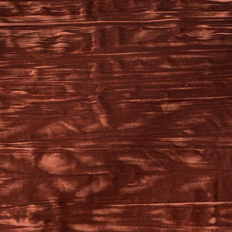 Crinkle Stretch Velvet Fabric - Navy Blue, Emerald Green, Gray, Rust Orange, Maroon Red, Purple, 54" Width (1 Yard)