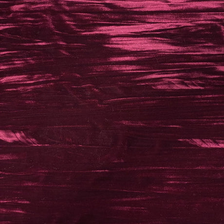 Crinkle Stretch Velvet Fabric - Navy Blue, Emerald Green, Gray, Rust Orange, Maroon Red, Purple, 54" Width (1 Yard)