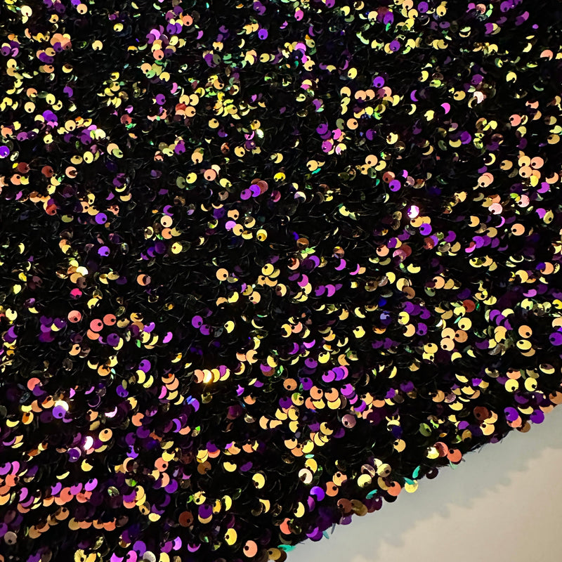 Sequin Velvet in Iridescent Purple