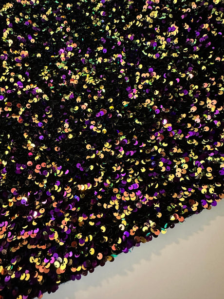 Sequin Velvet in Iridescent Purple