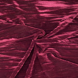 Crinkle Stretch Velvet Fabric - Navy Blue, Emerald Green, Gray, Rust Orange, Maroon Red, Purple, 54" Width (1 Yard)