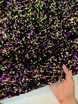 Sequin Velvet in Iridescent Purple