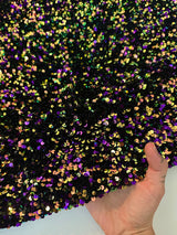 Sequin Velvet in Iridescent Purple