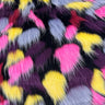 Faux Fur Fabric Puzzled Multicolor 60" Wide