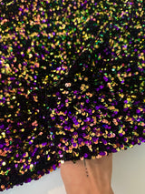 Sequin Velvet in Iridescent Purple