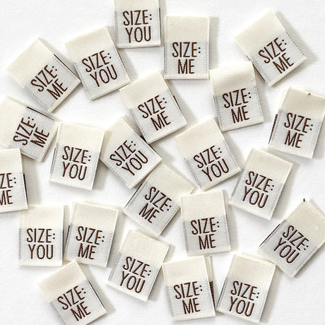 Woven Labels Size:Me/You 8 Pack