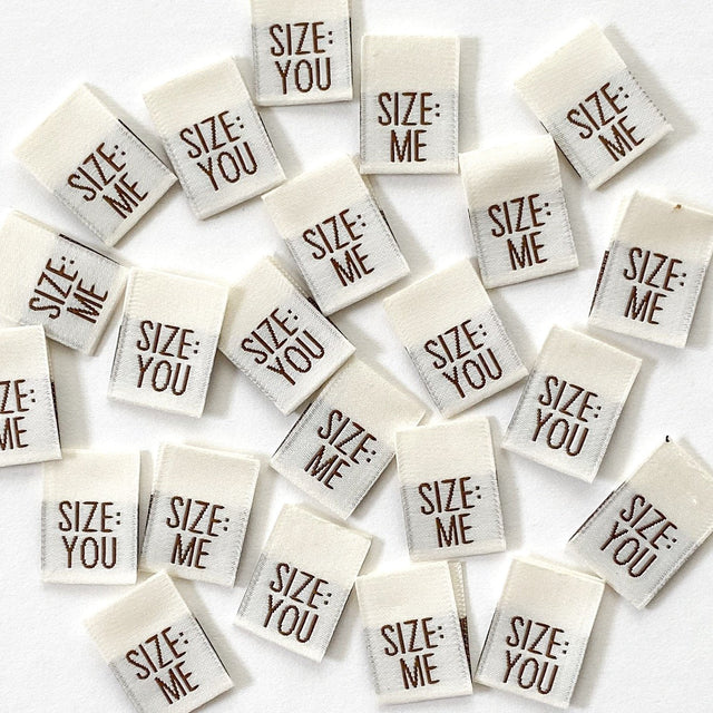 Woven Labels Size:Me/You 8 Pack
