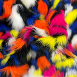 Faux Fur Fabric Puzzled Multicolor 60" Wide