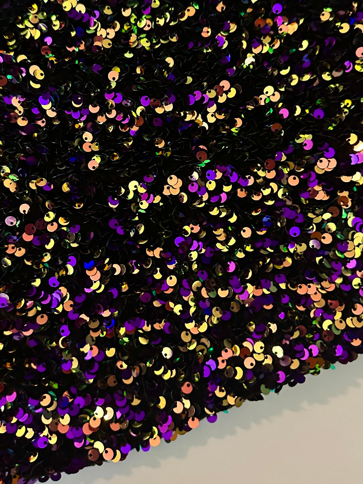 Sequin Velvet in Iridescent Purple