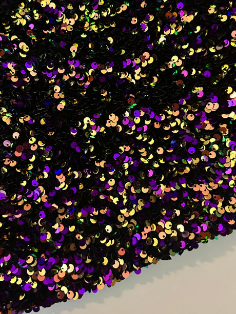 Sequin Velvet in Iridescent Purple