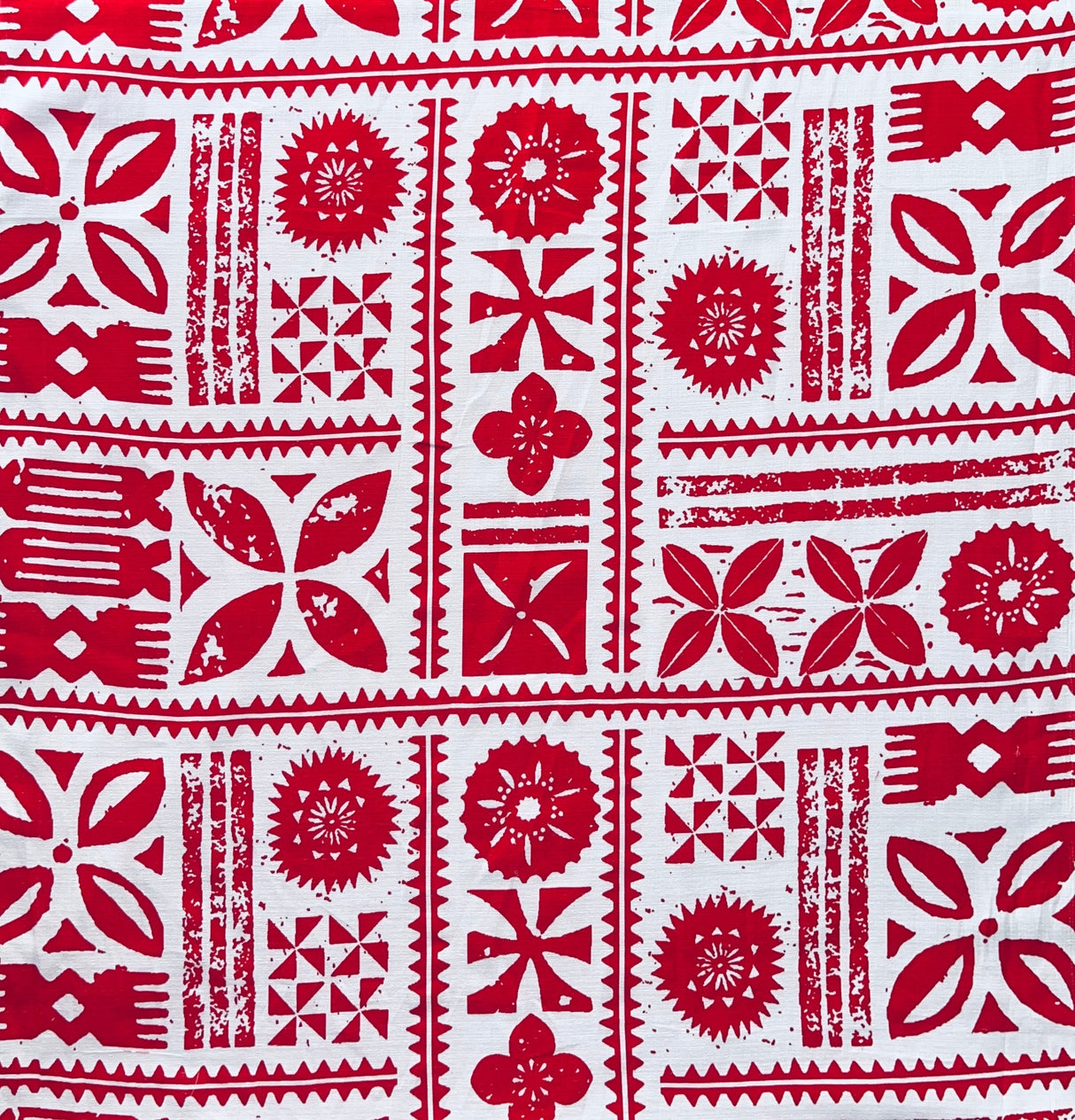 Cotton Barkcloth Fabric Tapa Light Print