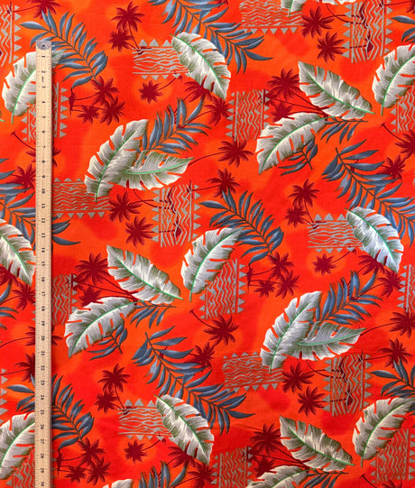 Cotton Fabric Split Leaf Hammock Fern Print