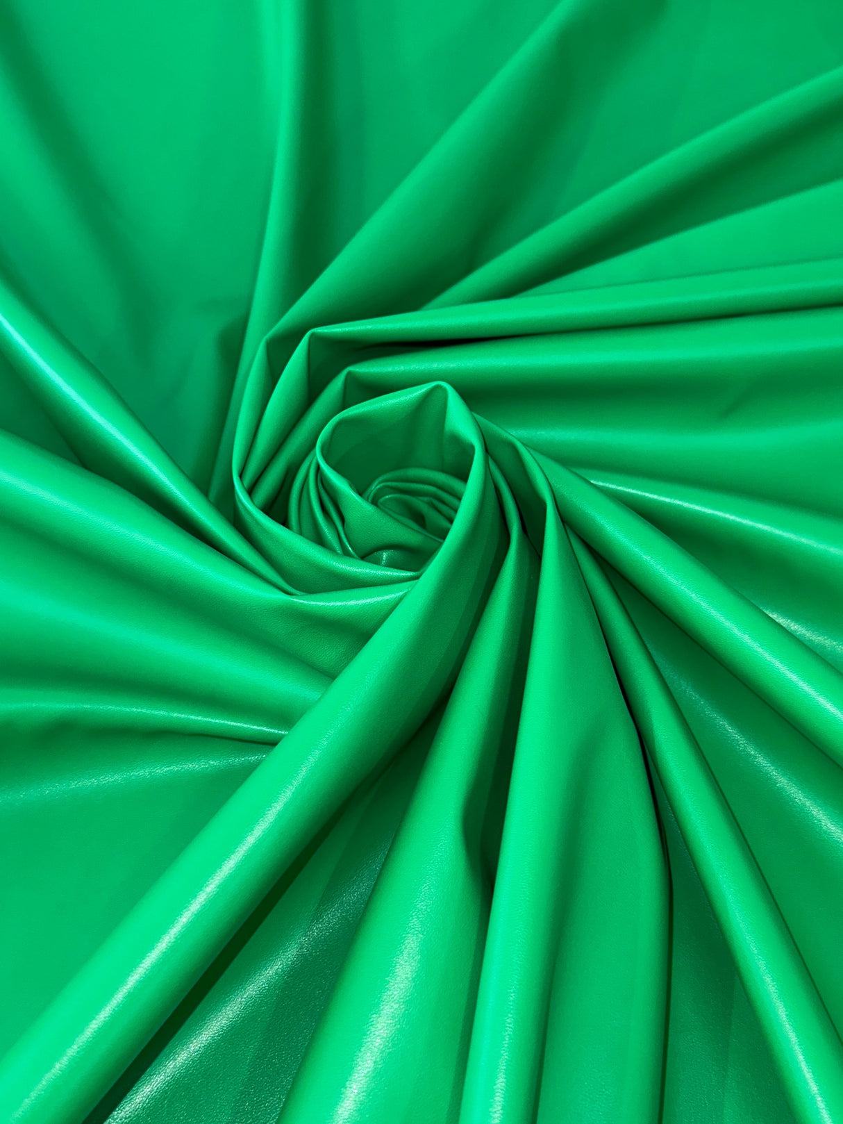 Stretch Faux Leather Kelly Green