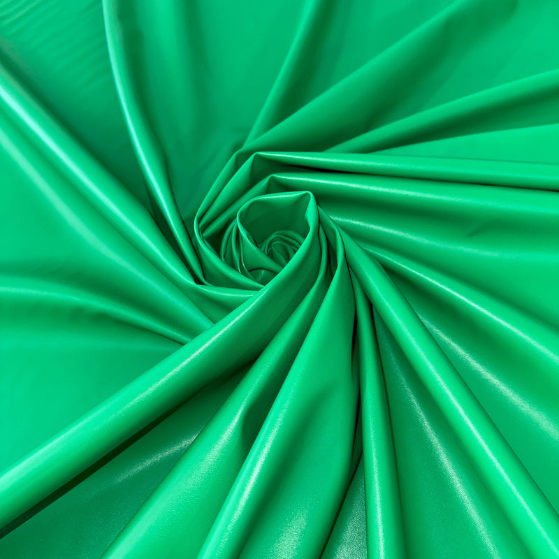 Stretch Faux Leather Kelly Green