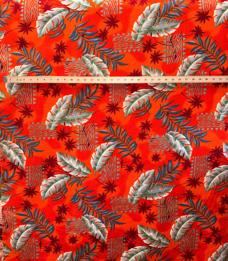 Cotton Fabric Split Leaf Hammock Fern Print