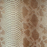 Viper Sopythana Faux Snake Skin Vinyl Fabric - Faux Snake Skin Vinyl Fabric, 52/54" Width, 1.0 MM Thickness, 100% Polyester, +100,000 Double Rubs (1 Yard)