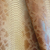 Viper Sopythana Faux Snake Skin Vinyl Fabric - Faux Snake Skin Vinyl Fabric, 52/54" Width, 1.0 MM Thickness, 100% Polyester, +100,000 Double Rubs (1 Yard)