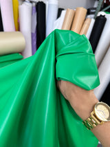 Stretch Faux Leather Kelly Green
