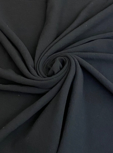 Black Crinkle Cotton Gauze