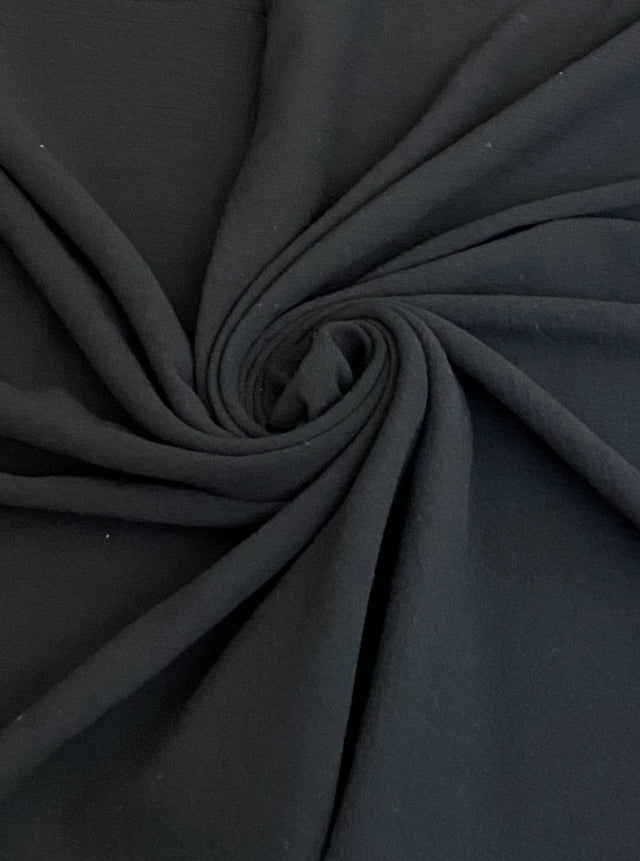 Black Crinkle Cotton Gauze