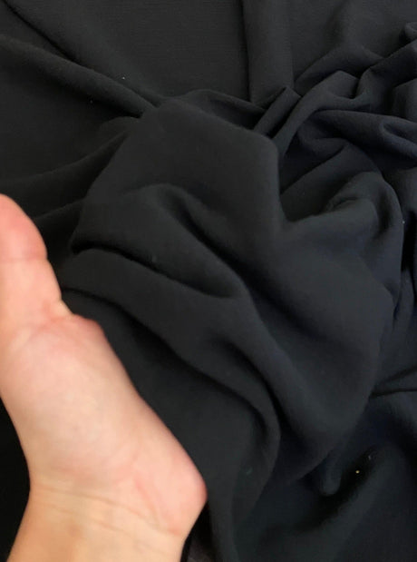 Black Crinkle Cotton Gauze