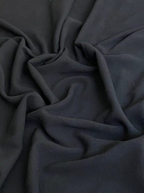 Black Crinkle Cotton Gauze