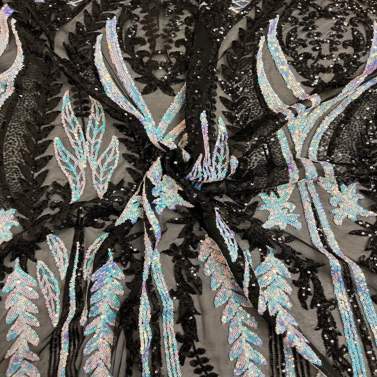 Stretch Sequins Fabric Alina Damask