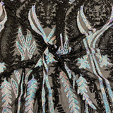 Stretch Sequins Fabric Alina Damask