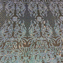 Luna Stretch Sequins Nylon Spandex Mesh Fabric - 4-Way Stretch, Sequin Design, 60" Width (1 Yard)