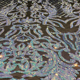 Stretch Sequins Fabric Luna Sequin Mesh