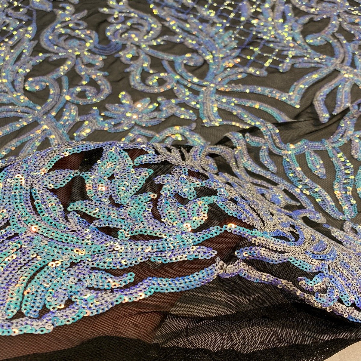 Stretch Sequins Fabric Luna Sequin Mesh