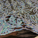 Stretch Sequins Fabric Luna Sequin Mesh