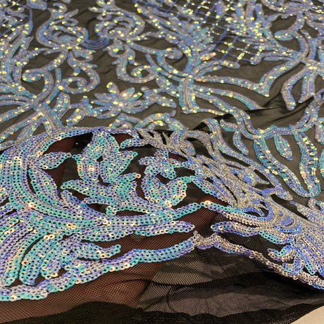 Stretch Sequins Fabric Luna Sequin Mesh