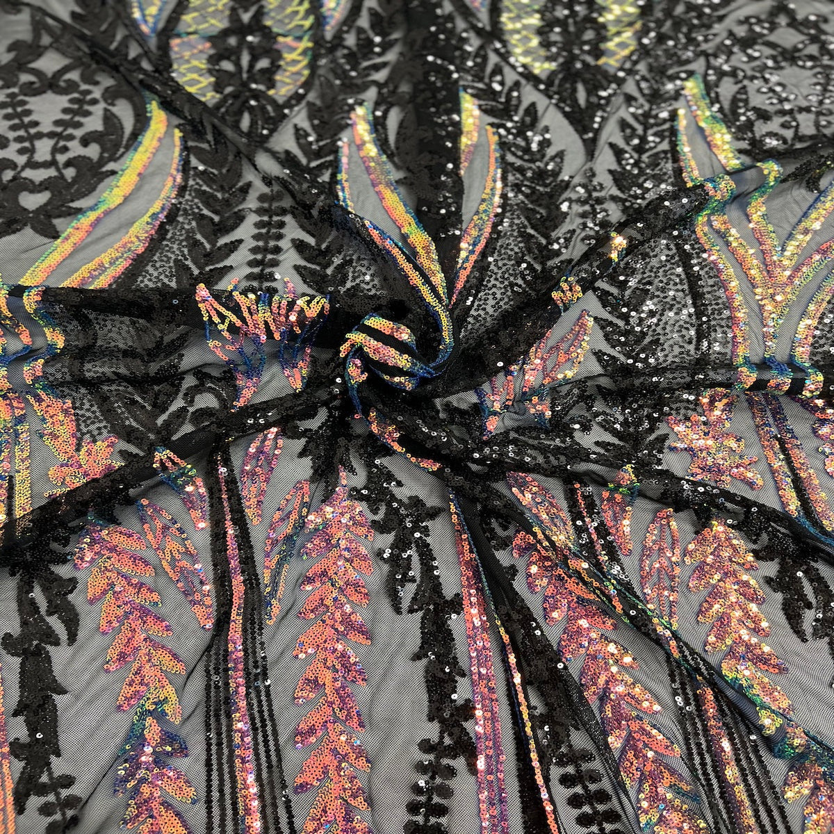 Stretch Sequins Fabric Alina Damask