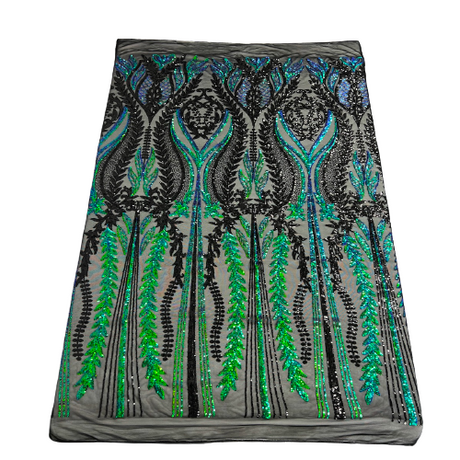 Stretch Sequins Fabric Alina Damask