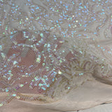 Stretch Sequins Fabric Luna Sequin Mesh