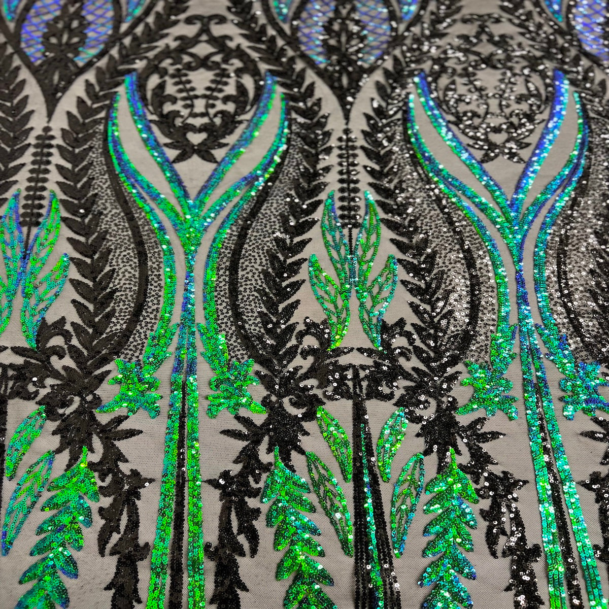 Stretch Sequins Fabric Alina Damask