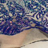 Stretch Sequins Fabric Luna Sequin Mesh