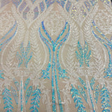 Stretch Sequins Fabric Alina Damask