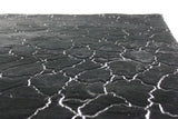 Black Marble With Silver Metallic Shimmery Design Faux Rabbit Touch Rug - Polyester Faux Fur Rug, Black Silver Marble, 7'6" X 10'3", 5' X 7' (1 Piece)