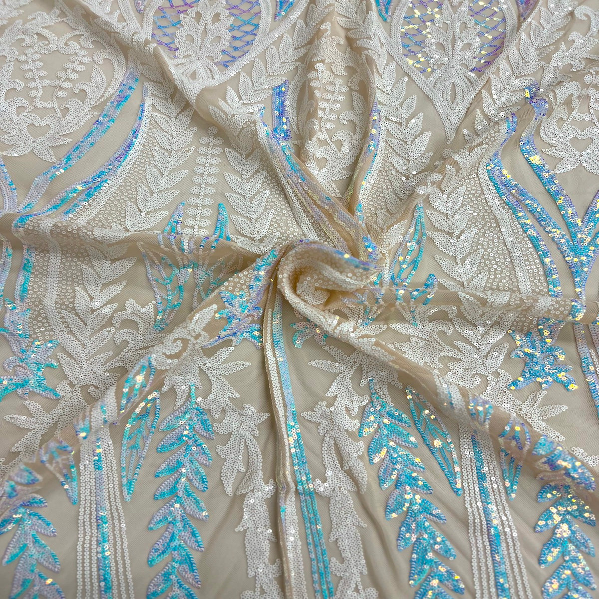 Stretch Sequins Fabric Alina Damask